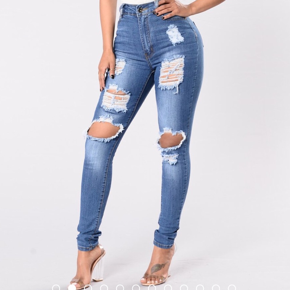 FN High Waisted Distressed Jeans